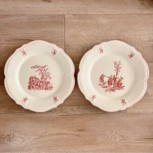 2 PCs Vintage Niderviller Pour Morceaux Choisis JB Huet France Dinner‎ Plates